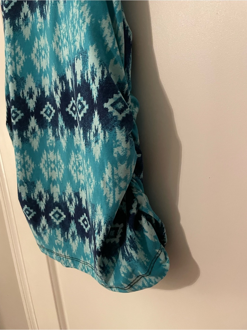 Blue Aztec Print Racerback Tank Top - Picture 2 of 2
